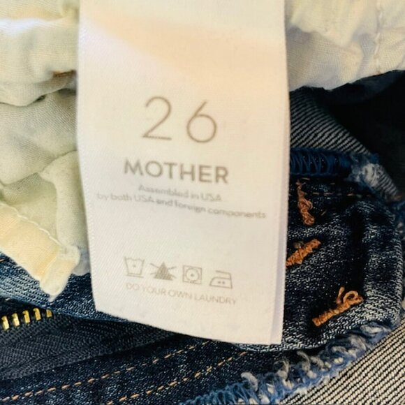 Mother Jeans The Insider Crop Step Chew Denim Jean Dancing On Coals size 26 - Picture 10 of 16